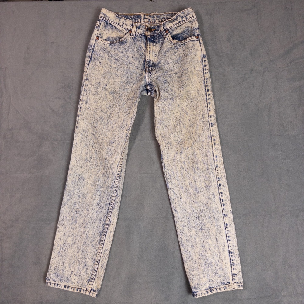 Levis 506 Jeans Mens 31x32 Blue Good USA Orange Tab Acid Wash Vintage